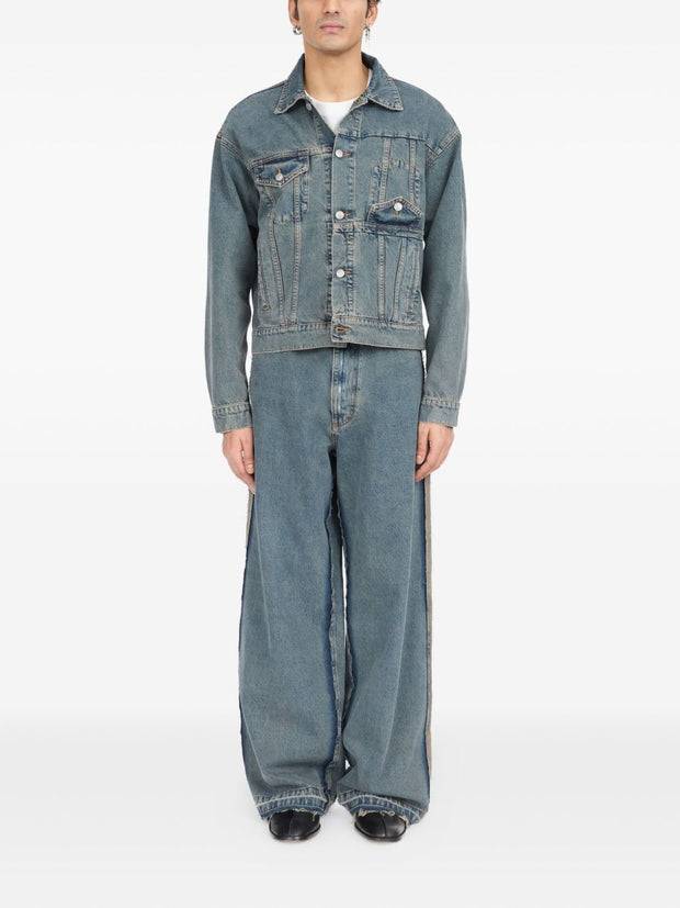 MM6 Maison Margiela Denim Cotton Jacket - Clear Blue
