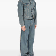 MM6 Maison Margiela Denim Cotton Jacket - Clear Blue