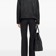 MM6 Maison Margiela Cotton-viscose Biker Jacket - Black