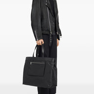 MM6 Maison Margiela Cotton-viscose Biker Jacket - Black