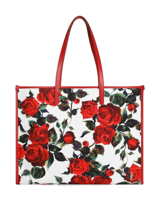 Dolce & Gabbana Large Canvas Tote Bag - Red