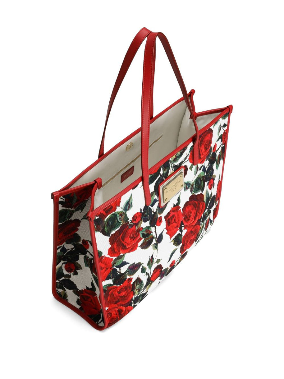 Dolce & Gabbana Large Canvas Tote Bag - Red
