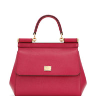 Dolce & Gabbana Sicily Medium Leather Handbag - Fuchsia
