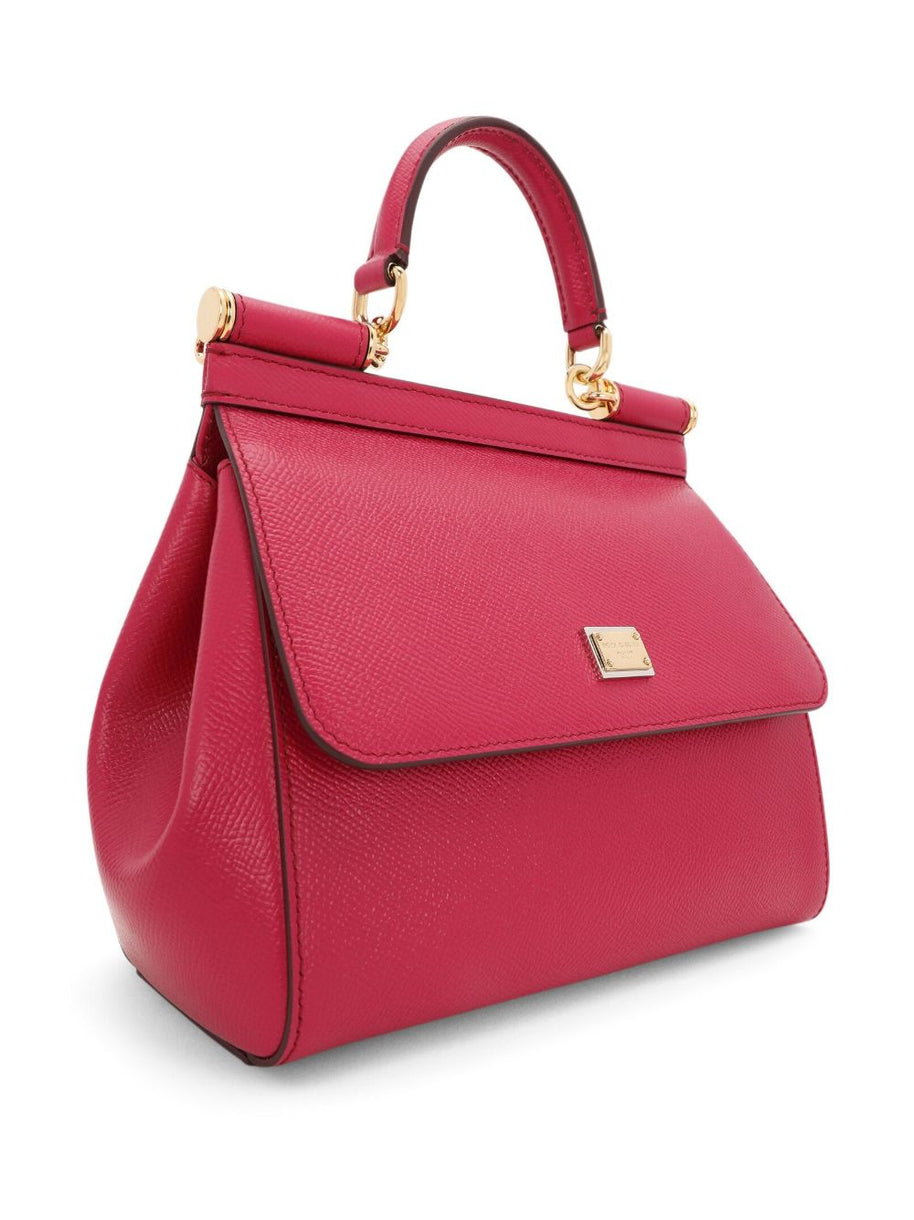 Dolce & Gabbana Sicily Medium Leather Handbag - Fuchsia