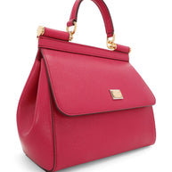 Dolce & Gabbana Sicily Medium Leather Handbag - Fuchsia