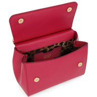 Dolce & Gabbana Sicily Medium Leather Handbag - Fuchsia