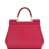 Dolce & Gabbana Sicily Medium Leather Handbag - Fuchsia