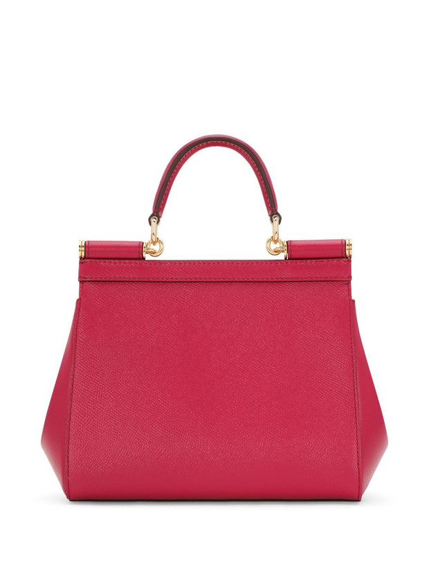 Dolce & Gabbana Sicily Medium Leather Handbag - Fuchsia