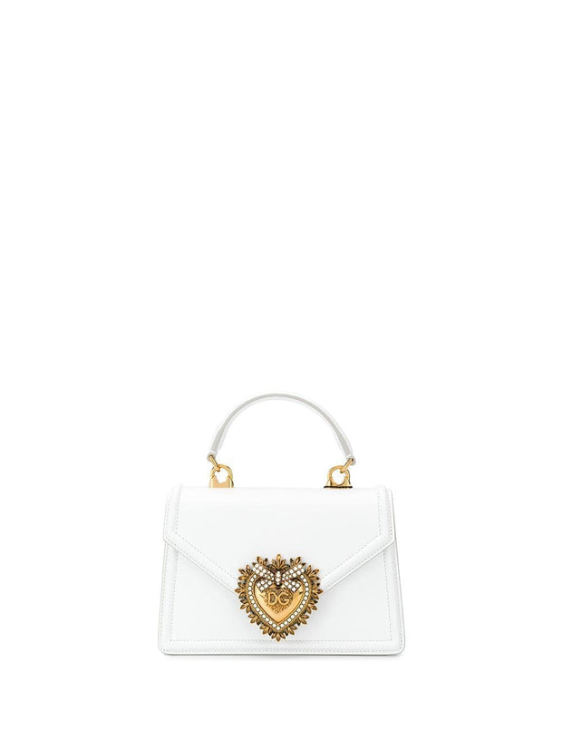 Dolce & Gabbana Devotion Small Leather Handbag - White