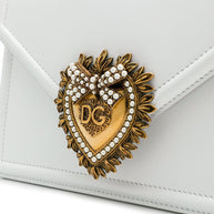 Dolce & Gabbana Devotion Small Leather Handbag - White