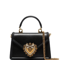 Dolce & Gabbana Devotion Small Leather Handbag - Black