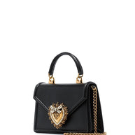 Dolce & Gabbana Devotion Small Leather Handbag - Black