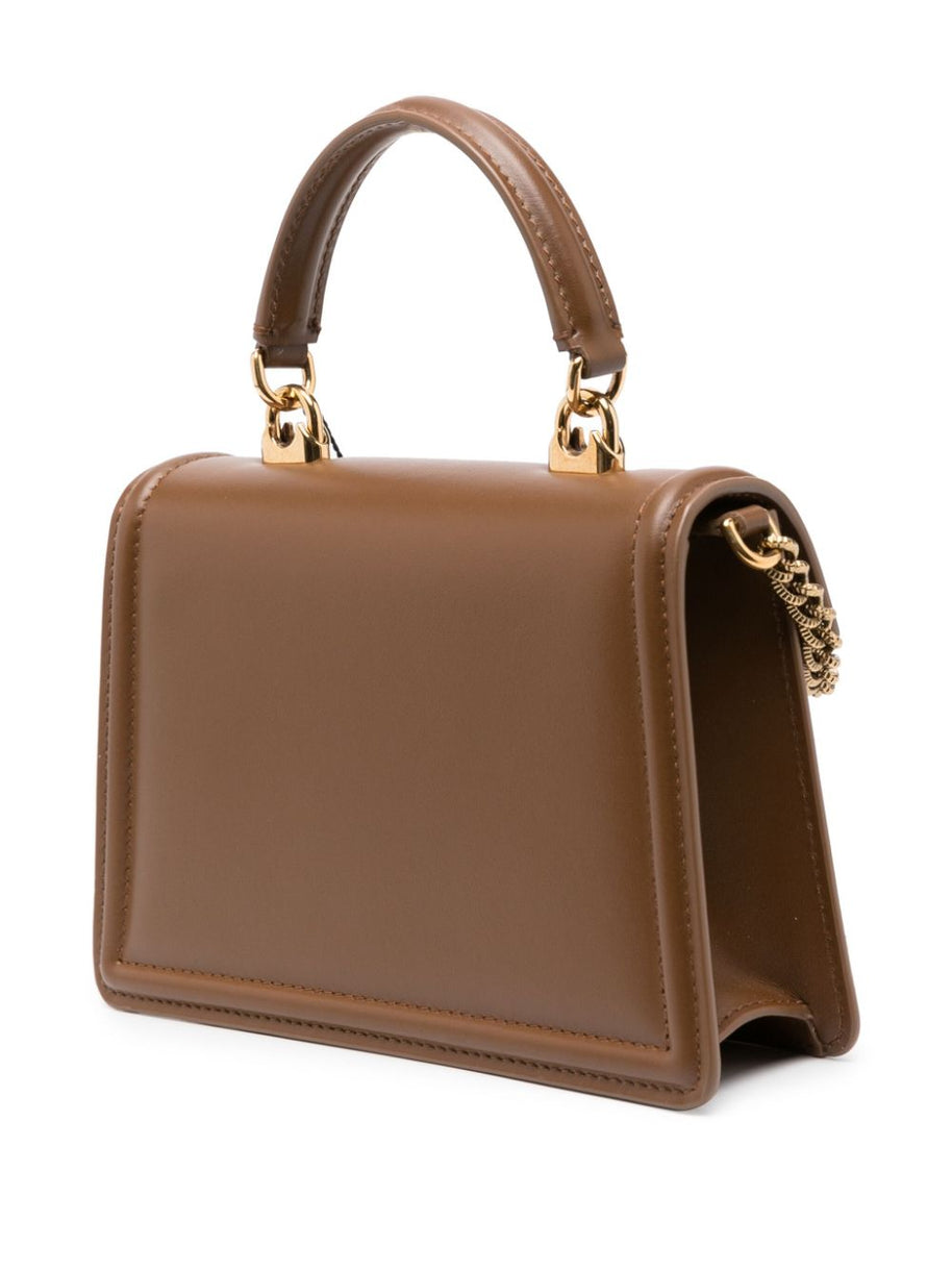 Dolce & Gabbana Devotion Small Leather Handbag - Leather Brown