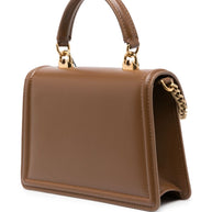 Dolce & Gabbana Devotion Small Leather Handbag - Leather Brown