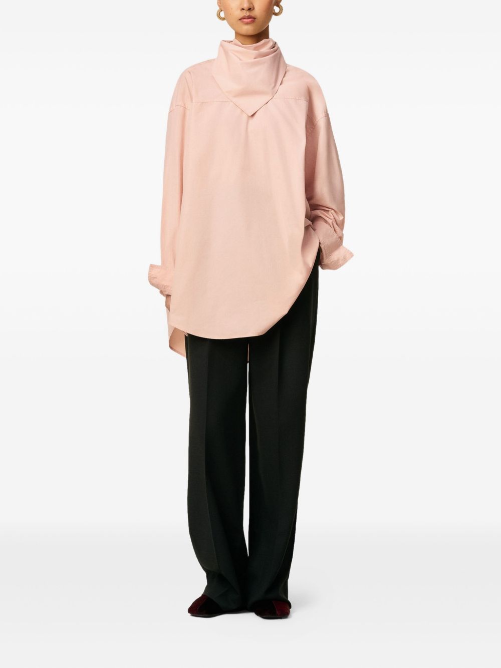 Ami Paris  Bandana Cotton Shirt - Powder