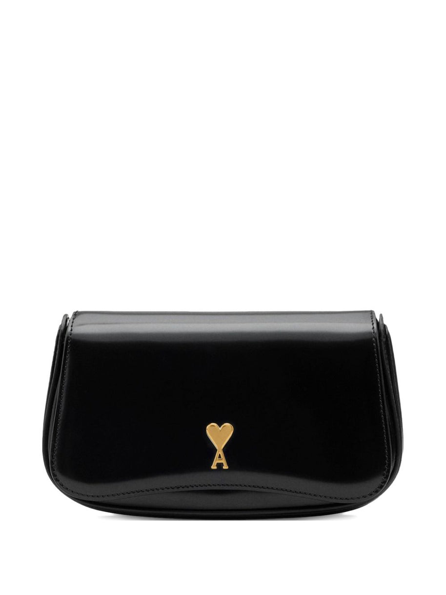 Ami Paris Glazed Leather Small Crossbody Paris Paris Bag