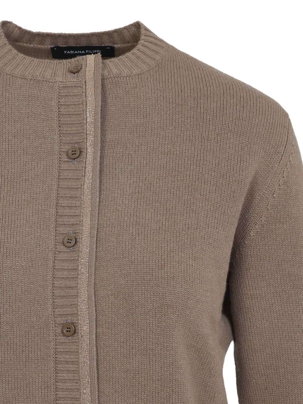 Fabiana Filippi Wool Blend Cardigan - Brown