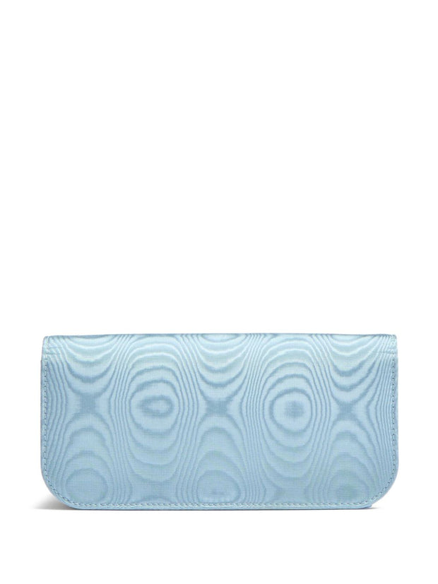 Valentino Garavani Clutch Locò In Tessuto Moirè - Clear Blue