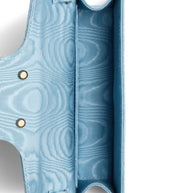 Valentino Garavani Clutch Locò In Tessuto Moirè - Clear Blue