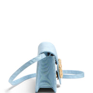 Valentino Garavani Clutch Locò In Tessuto Moirè - Clear Blue