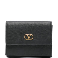 Valentino Garavani Vlogo Leather Wallet - Black