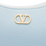 Valentino Garavani VLogo Signature Mini Leather Hobo Bag - Clear Blue