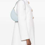 Valentino Garavani VLogo Signature Mini Leather Hobo Bag - Clear Blue