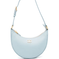 Valentino Garavani VLogo Signature Mini Leather Hobo Bag - Clear Blue