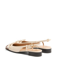 Valentino Garavani Valet Du Roi Leather Slingback Flats - White