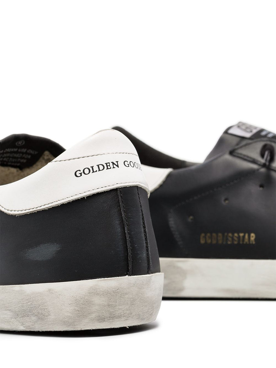 Golden Goose Super-Star Leather Sneakers - Black