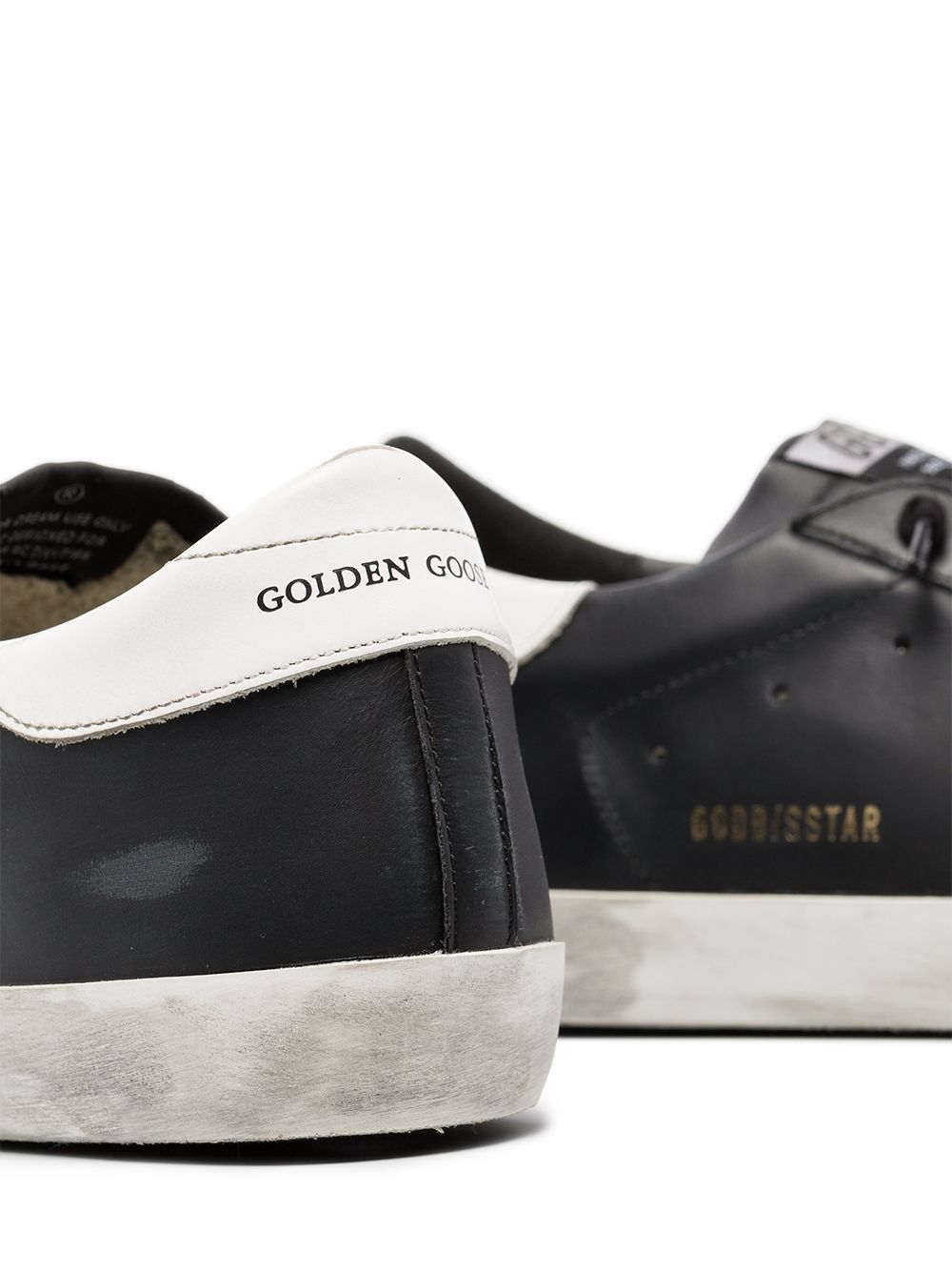 Golden Goose Super-Star Leather Sneakers - Black
