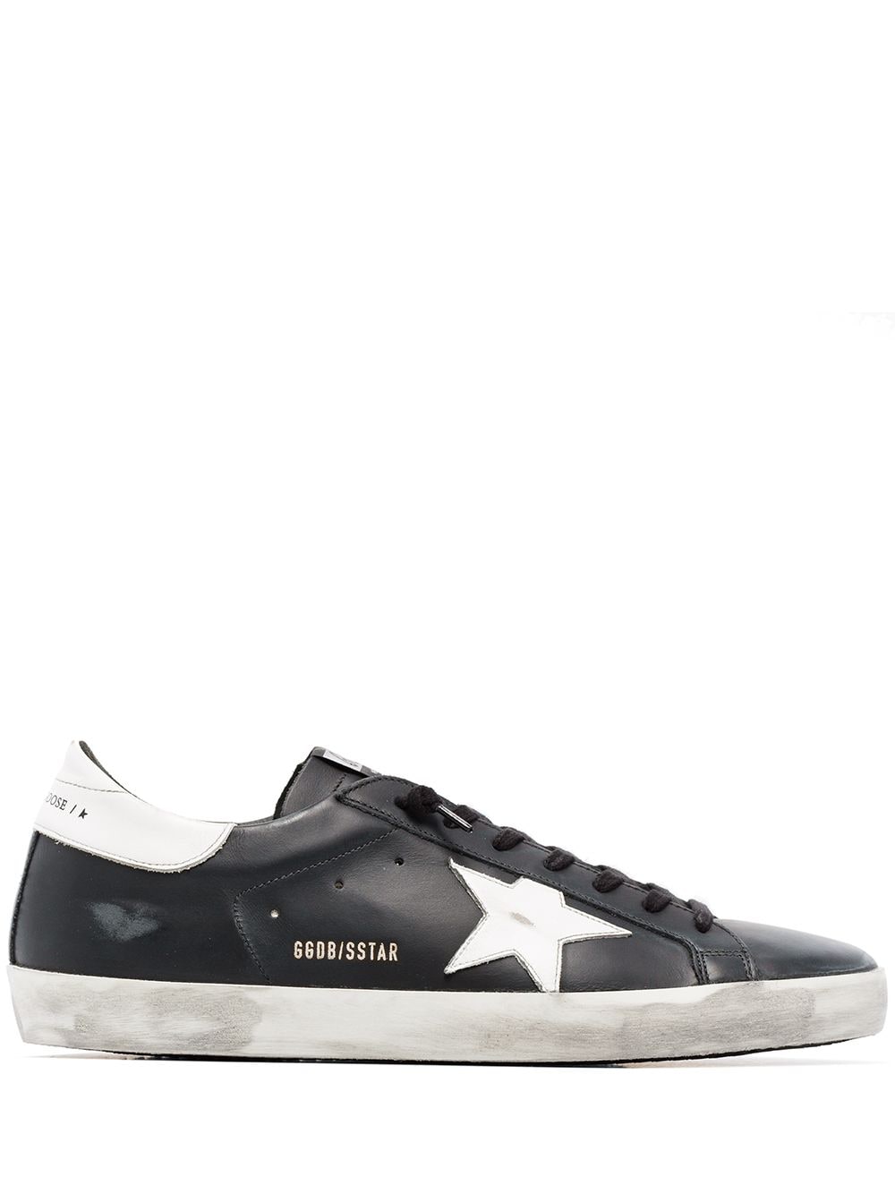Golden Goose Super-Star Leather Sneakers - Black