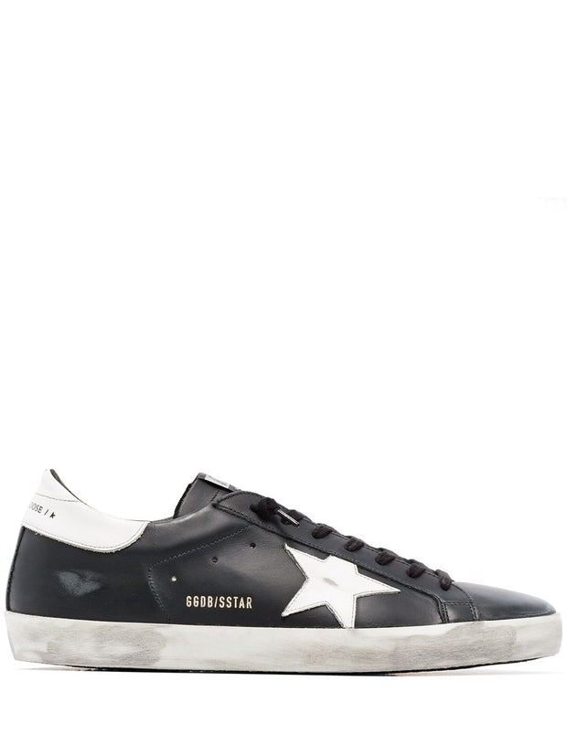Golden Goose Super-Star Leather Sneakers - Black