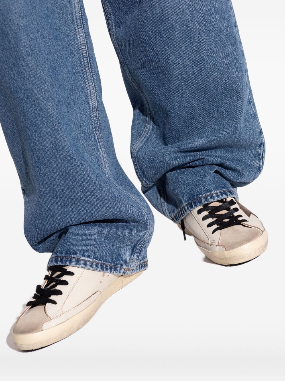 Golden Goose Super-Star Leather Sneakers - Brown