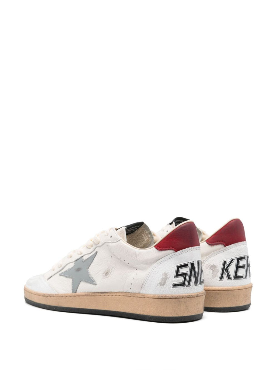 Golden Goose Ball Star Leather Sneakers - Red