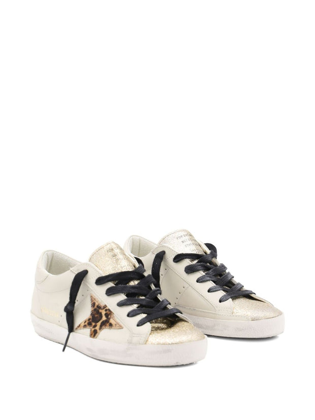 Golden Goose Super-Star Leather Sneakers - Beige