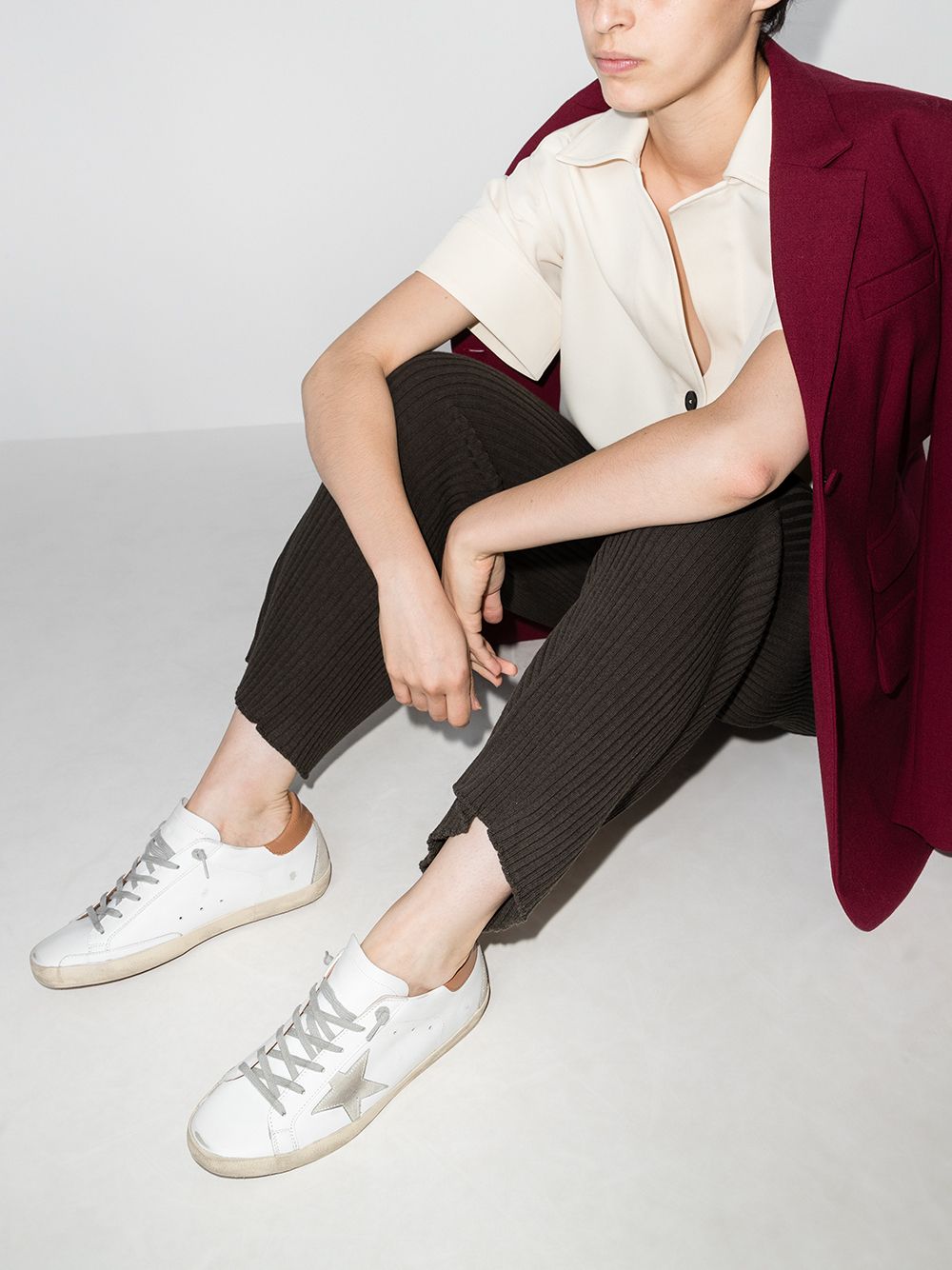 Golden Goose Super-Star Leather Sneakers - Leather Brown