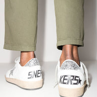 Golden Goose Ball Star Leather Sneakers - Silver