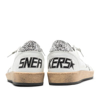 Golden Goose Ball Star Leather Sneakers - Silver