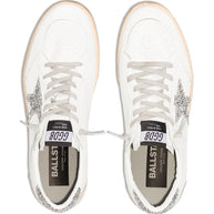 Golden Goose Ball Star Leather Sneakers - Silver