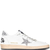 Golden Goose Ball Star Leather Sneakers - Silver