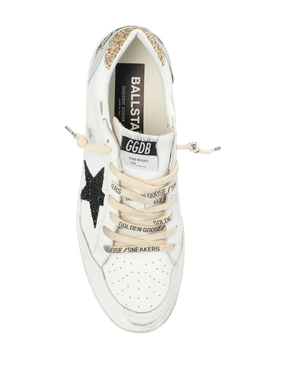 Golden Goose Ball Star Leather Sneakers - White