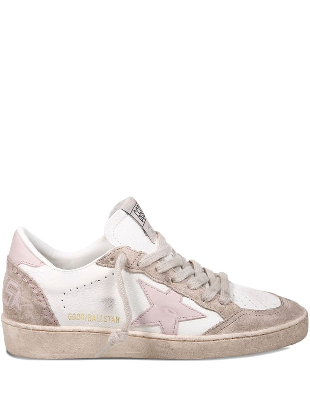 Golden Goose Ball Star Leather Sneakers - Beige