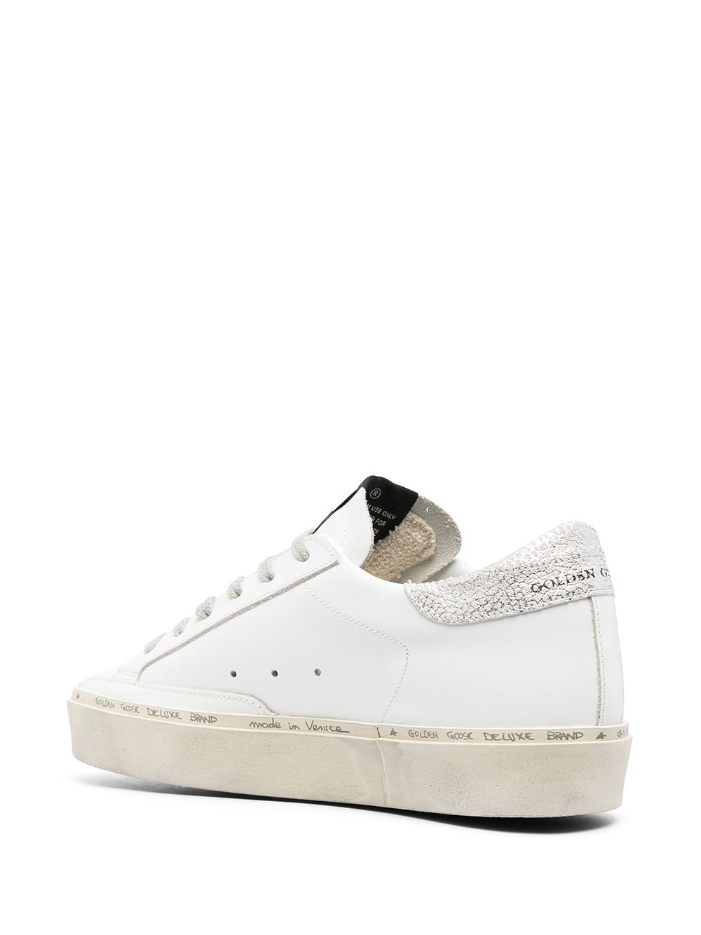 Golden Goose Hi Star Suede Leather Sneakers - Silver