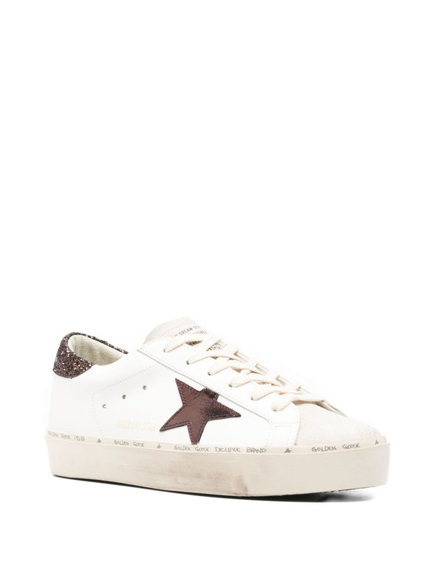 Golden Goose Hi Star Leather Sneakers - Brown