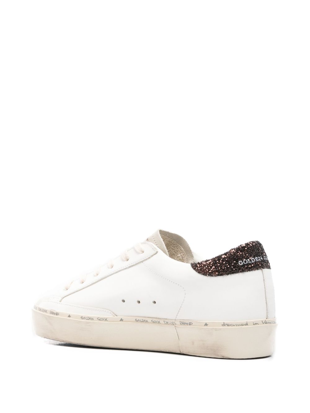 Golden Goose Hi Star In White Nappa With Leather Star And Heel Tab