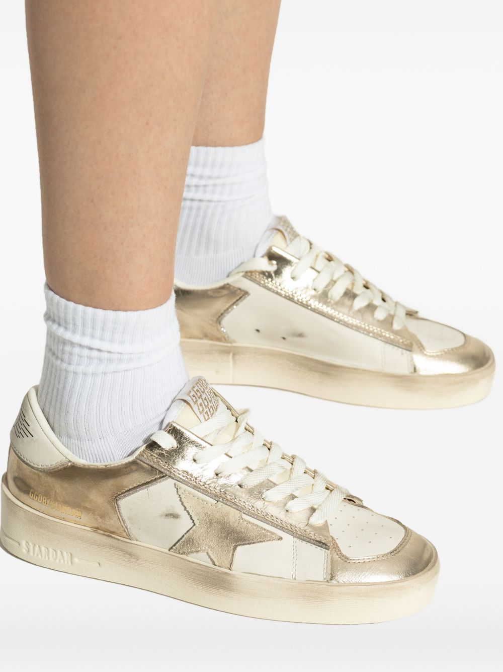 Golden Goose Stardan Leather Sneakers - Grey