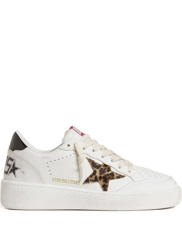 Golden Goose Ball Star With Leo Pony Skin Star And Black Laminated Leather Heel Tab