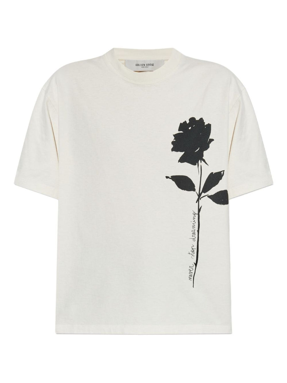 Golden Goose Printed Cotton T-shirt - White