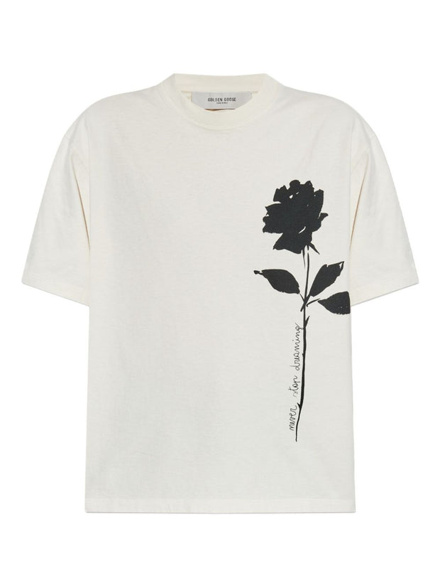 Golden Goose Printed Cotton T-shirt - White